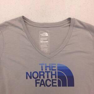 The North Face Casual Short Sleeve Crew Neck Shirt Womens Size Medium M Gray